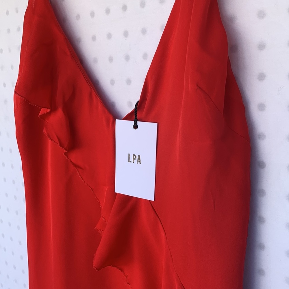 LPA 252 Mini Dress in Lobster Red Size M NWT - Picture 5 of 7